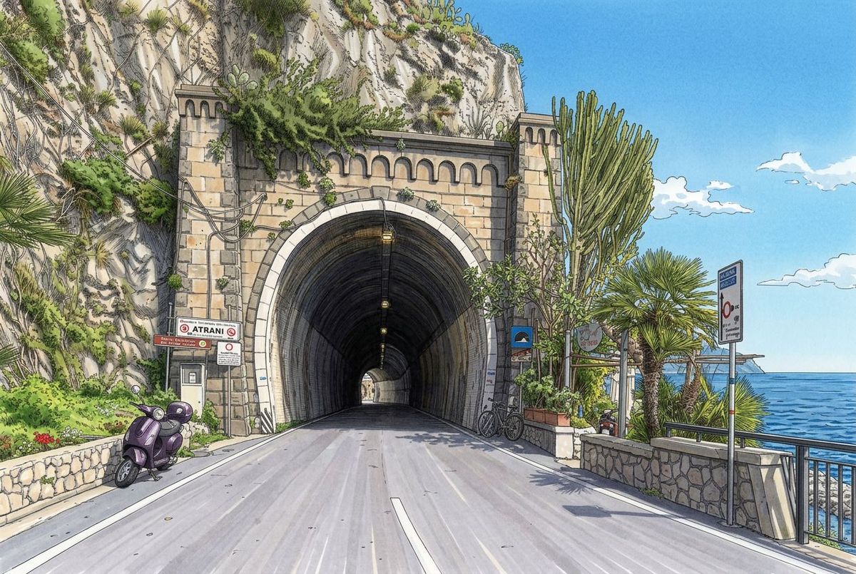The Atrani tunnel portal